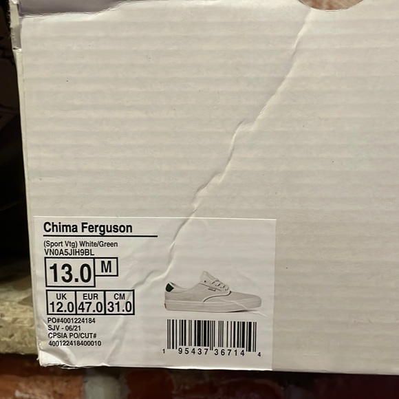 Vans Chima Ferguson Sport Vtg white leather Green - Picture 10 of 10